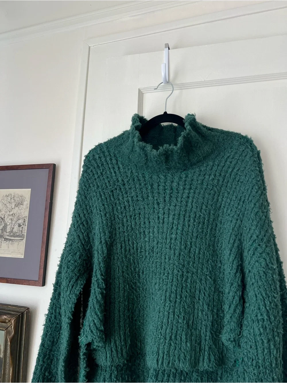 Free People Canyon Fuzzy Pullover Sweater In Green